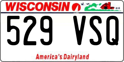 WI license plate 529VSQ