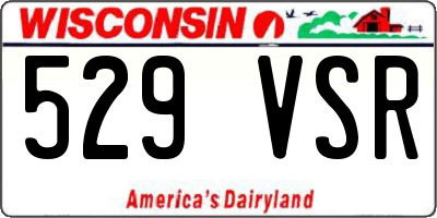WI license plate 529VSR
