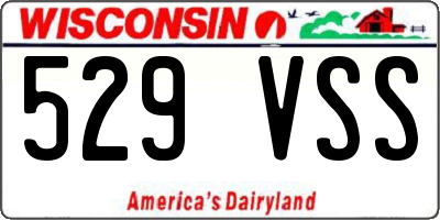 WI license plate 529VSS