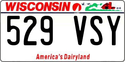 WI license plate 529VSY