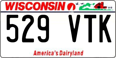 WI license plate 529VTK