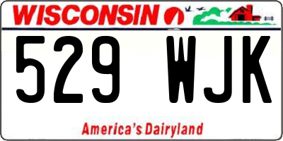 WI license plate 529WJK