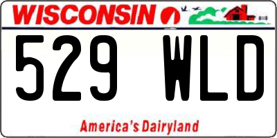 WI license plate 529WLD