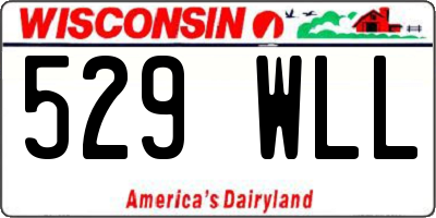 WI license plate 529WLL
