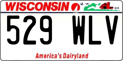 WI license plate 529WLV