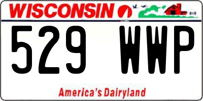 WI license plate 529WWP