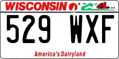 WI license plate 529WXF