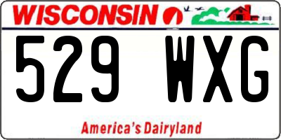 WI license plate 529WXG