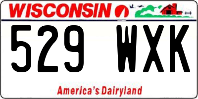 WI license plate 529WXK