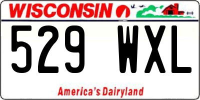 WI license plate 529WXL