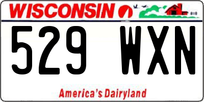 WI license plate 529WXN