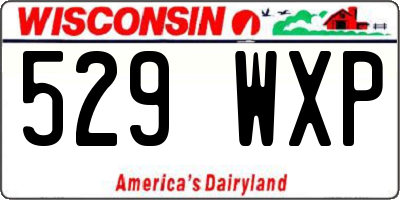 WI license plate 529WXP