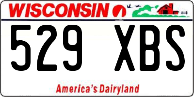 WI license plate 529XBS