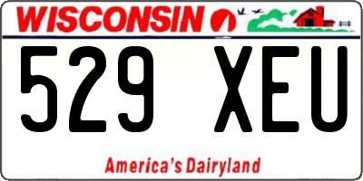 WI license plate 529XEU