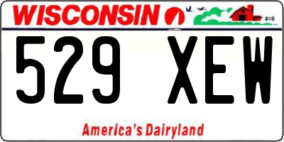 WI license plate 529XEW