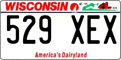 WI license plate 529XEX