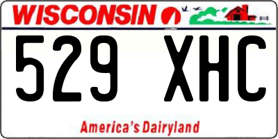 WI license plate 529XHC