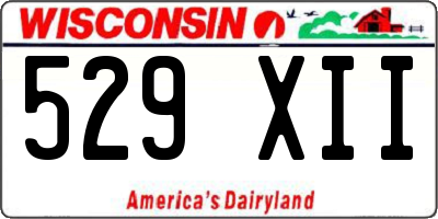 WI license plate 529XII