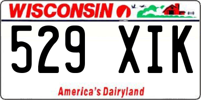 WI license plate 529XIK