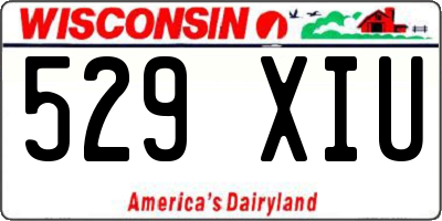 WI license plate 529XIU