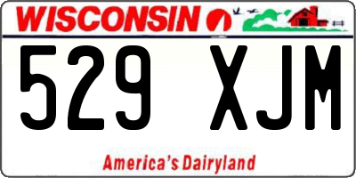 WI license plate 529XJM