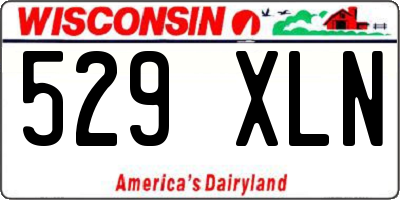 WI license plate 529XLN