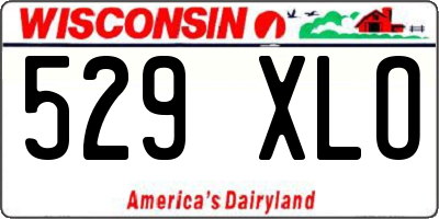WI license plate 529XLO