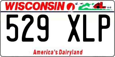 WI license plate 529XLP