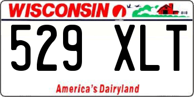 WI license plate 529XLT
