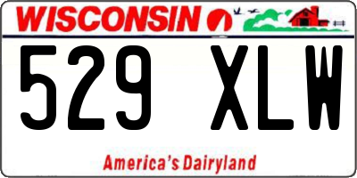 WI license plate 529XLW