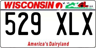 WI license plate 529XLX