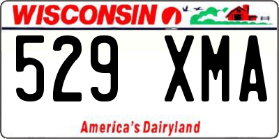 WI license plate 529XMA
