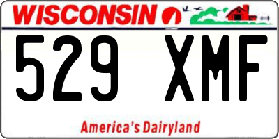 WI license plate 529XMF