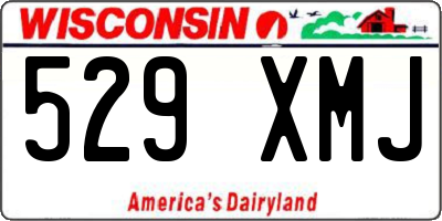 WI license plate 529XMJ