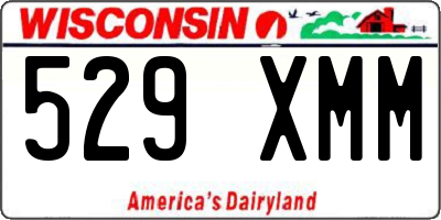 WI license plate 529XMM