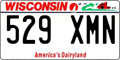 WI license plate 529XMN