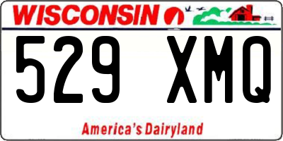WI license plate 529XMQ