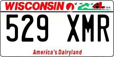WI license plate 529XMR
