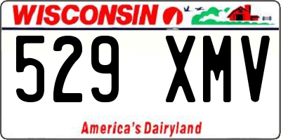 WI license plate 529XMV