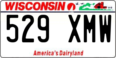 WI license plate 529XMW