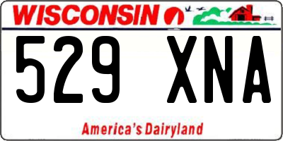 WI license plate 529XNA