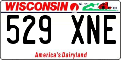 WI license plate 529XNE