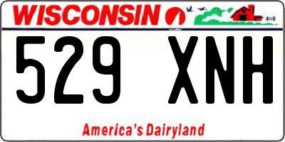 WI license plate 529XNH