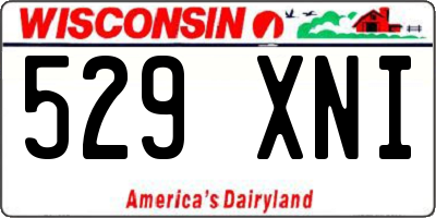WI license plate 529XNI