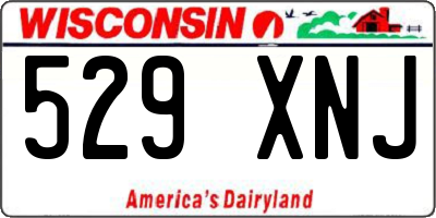 WI license plate 529XNJ