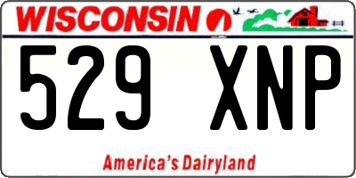 WI license plate 529XNP