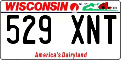 WI license plate 529XNT