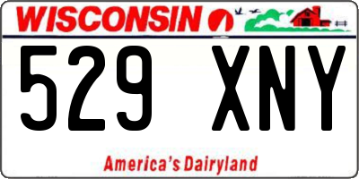 WI license plate 529XNY