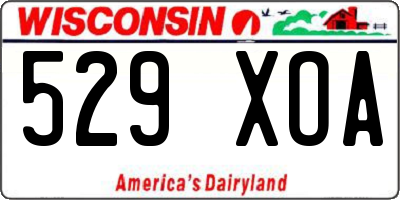 WI license plate 529XOA