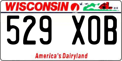 WI license plate 529XOB